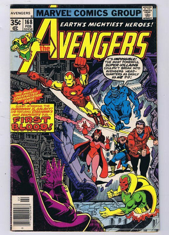 Avengers #168 ORIGINAL Vintage 1978 Marvel Comics  