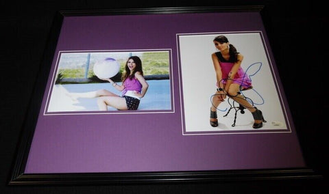 Victoria Justice Signed Framed 16x20 Photo Set JSA Victorious Eye Candy Zoey 101