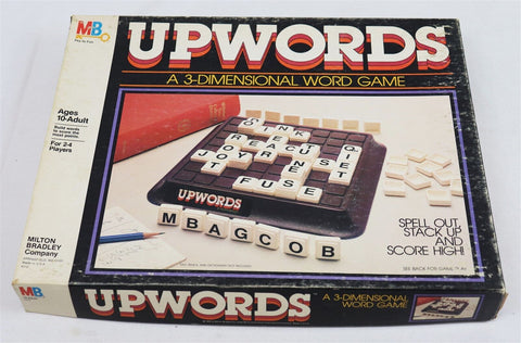 VINTAGE Milton Bradley Upwords Board Game 