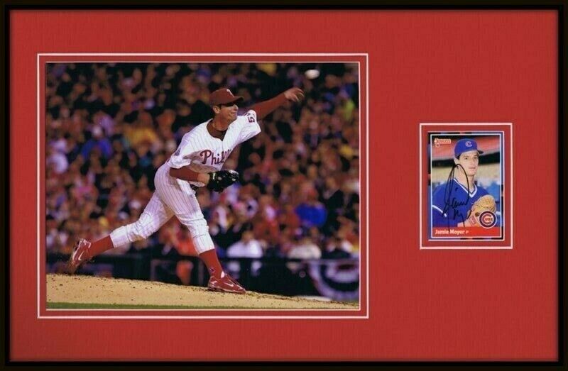 Jamie Moyer Signed Framed 11x17 Photo Display Phillies