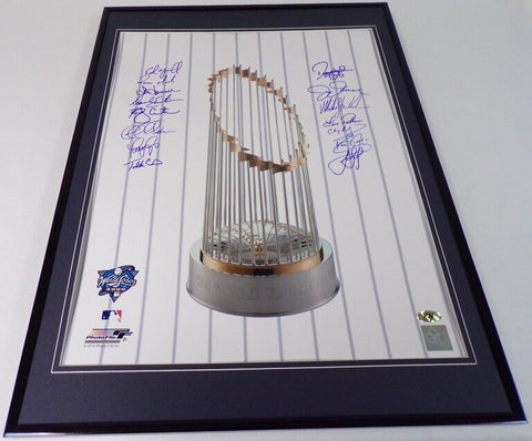 2000 New York Yankees World Series Team Signed Framed 18x24 Photo Display