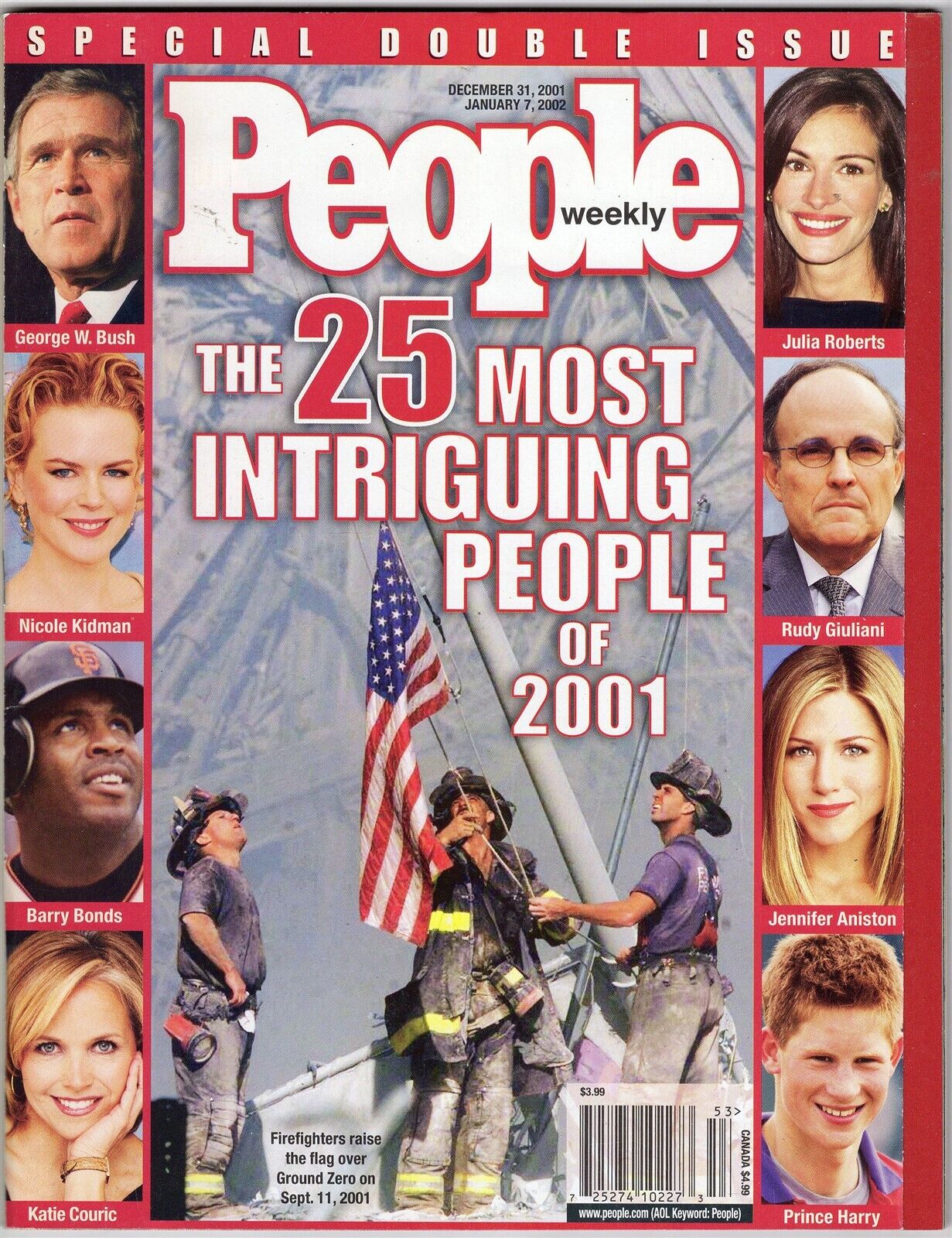 VINTAGE Dec 31 2001 People Magazine 25 Most Intriguing People Jennifer Aniston