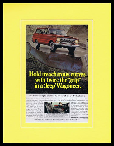 1967 Jeep Wagoneer Framed 11x14 ORIGINAL Vintage Advertisement