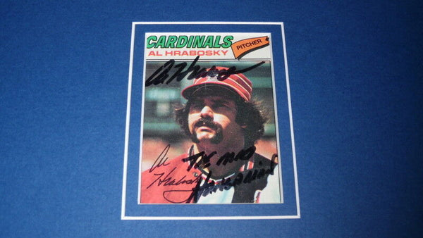 Al Hrabosky Signed Framed 11x17 Photo Display Royals Mad Hungarian