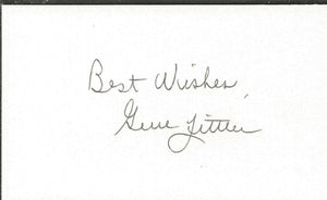 Gene Littler Signed 3x5 Index Card 1961 US Open Champ HOF 1990