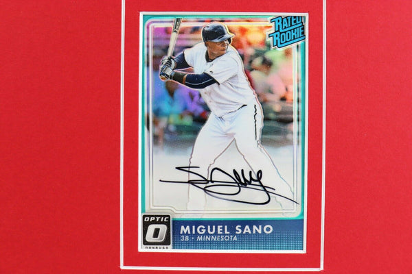 Miguel Sano Signed Framed 16x20 Rookie Card & Photo Set PANINI Twins