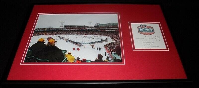 2010 Winter Classic Flyers vs Bruins Framed 12x18 Photo Display