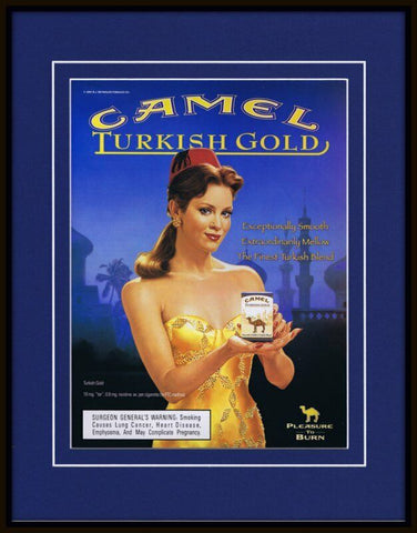 2001 Camel Turkish Gold Cigarettes Framed 11x14 ORIGINAL Advertisement