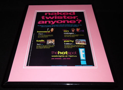 Howard Stern Show 2000 E! Framed ORIGINAL 11x14 Vintage Advertisement