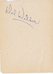 Del Wilber Signed Vintage Album Page JSA Red Sox