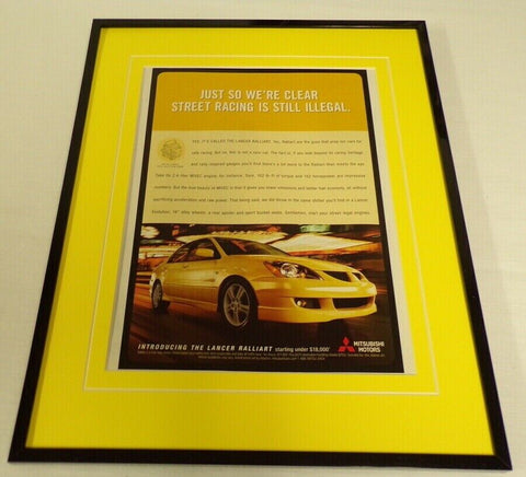 2003 Mitsubishi Lancer Ralliart 11x14 Framed ORIGINAL Vintage Advertisement 