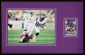 Anthony Carter Signed Framed 11x17 Photo Display Vikings Michigan