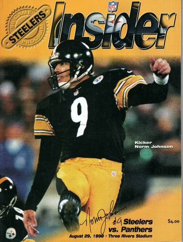 Aug 29 1998 Carolina @ Pittsburgh Steelers Program Hines Ward Alan Faneca Rookie