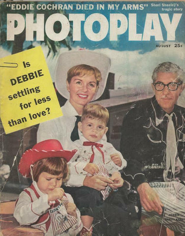 ORIGINAL Vintage August 1960 Photoplay Magazine Debbie Harry Karl