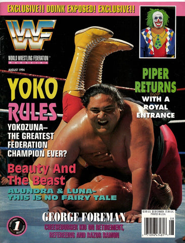 WWF Magazine VINTAGE Aug 1994 Yokozuna Doink