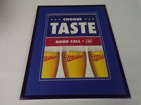 2004 Miller Genuine Draft Beer MGD Taste Framed 11x14 ORIGINAL Advertisement