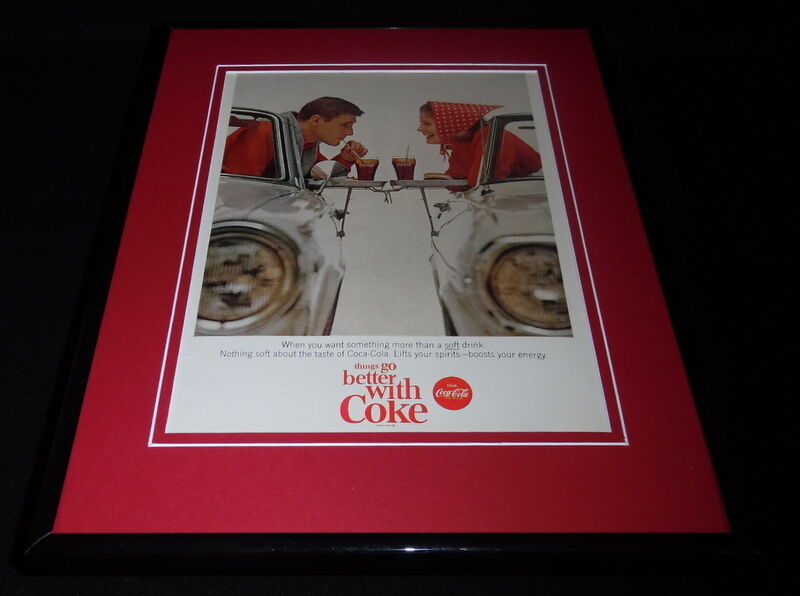 1965 Coca Cola Things Go Better With Coke 11x14 Framed ORIGINAL Advertisement