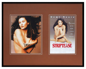 Demi Moore Signed Framed 16x20 Photo Set Striptease