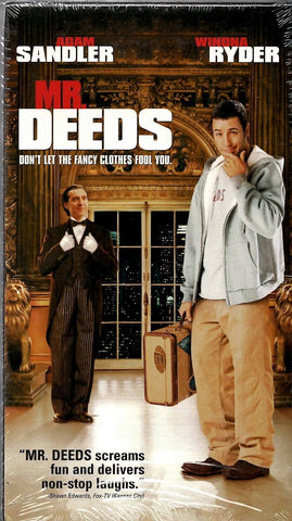 Mr Deeds SEALED VINTAGE VHS Cassette Adam Sandler Winona Ryder