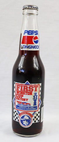 VINTAGE 1992 Richard Petty Pepsi Longneck Full Bottle 1st Winston Cup Victory