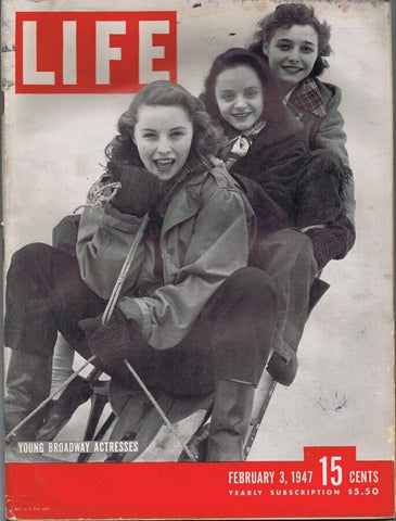 ORIGINAL Vintage Life Magazine February 3 1947 Young Broadway Actresses