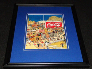 Vintage Drink Coca Cola Circus Framed 11x14 Poster Display Official Repro