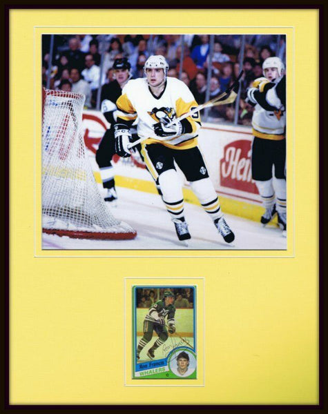 Ron Francis Signed Framed 11x14 Photo Display Penguins Whalers