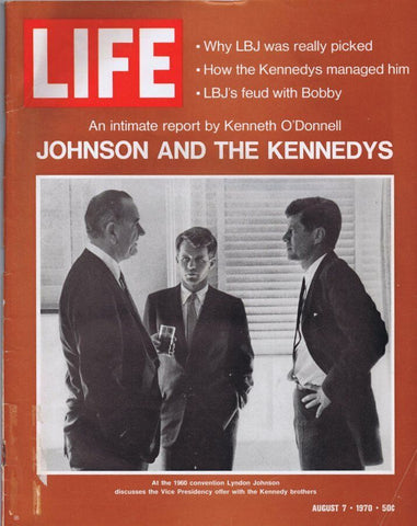 ORIGINAL Vintage Life Magazine August 7 1970 LBJ JFK RFK