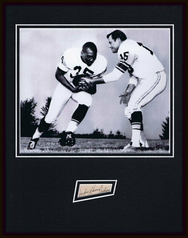 John Henry Johnson Signed Framed 11x14 Photo Display JSA Steelers