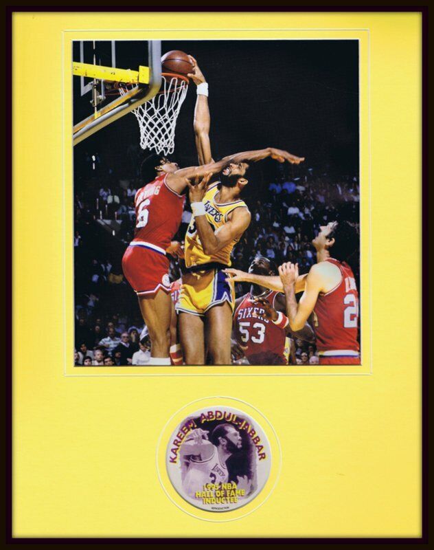 Kareem Abdul Jabbar 1995 HOF Inductee Framed 11x14 Photo Display Lakers