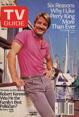 ORIGINAL Vintage Jan 26 1985 TV Guide Magazine No Label Perry King Riptide