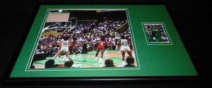 Robert Parish Signed Framed 12x18 Photo Display Celtics 