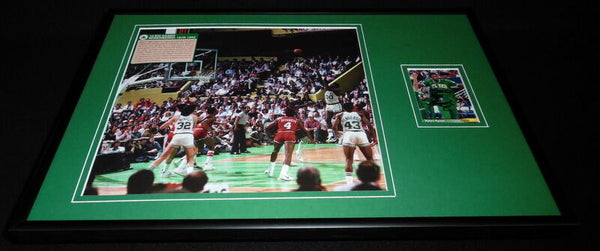 Robert Parish Signed Framed 12x18 Photo Display Celtics 