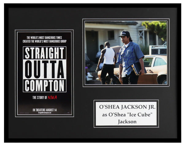 O'Shea Jackson Jr Signed Framed 16x20 Photo Poster Set AW Straight Outta Compton