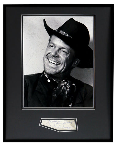 Dan Duryea Signed Framed 16x20 Photo Display JSA 