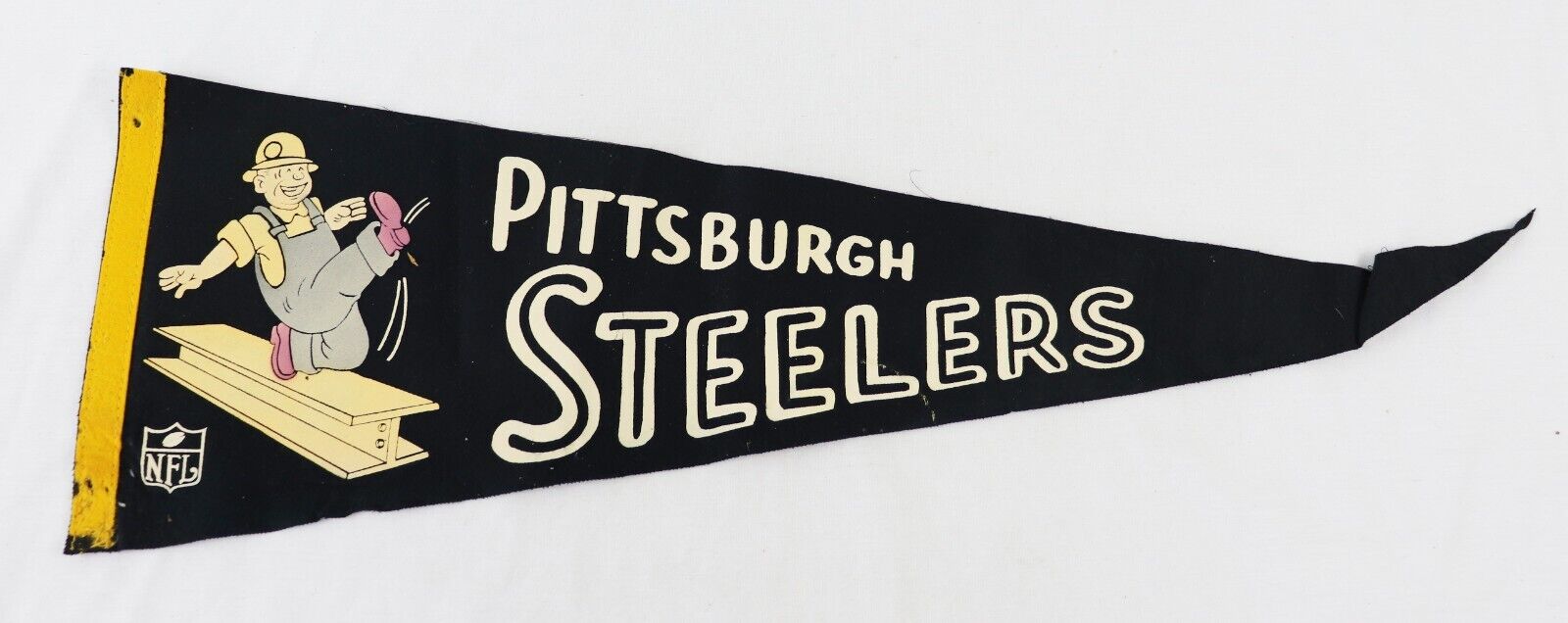 VINTAGE 1960s Pittsburgh Steelers Pennant 8x26"