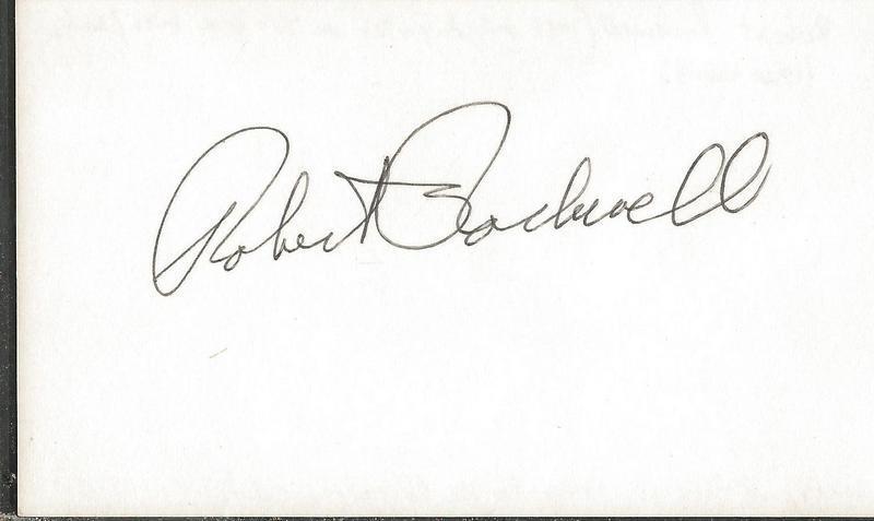 Robert Rockwell Signed 3x5 Index Card Our Miss Brooks