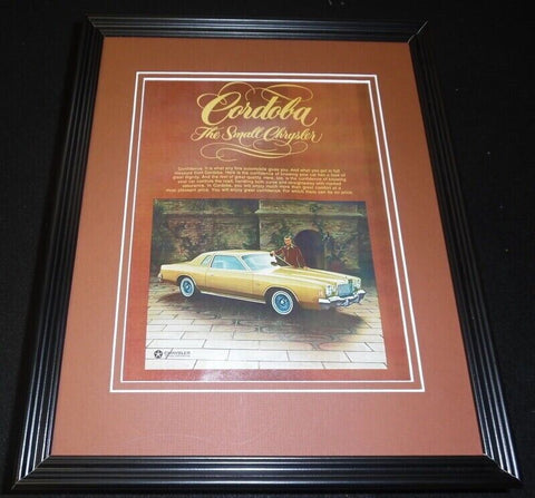 1975 Chrysler Cordoba 11x14 Framed ORIGINAL Vintage Advertisement