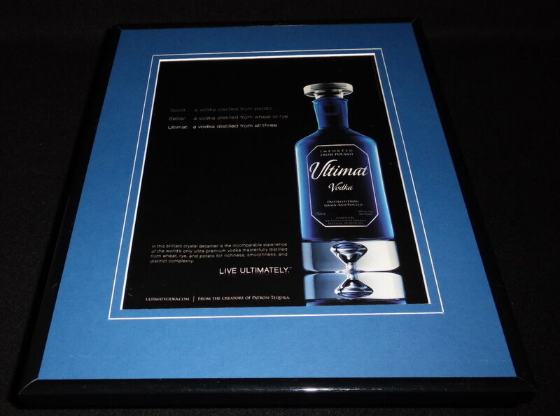 2010 Ultimat Vodka Framed 11x14 Vintage Advertisement