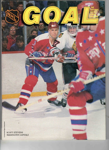 1988 Washington Capitals Pittsburgh Penguins Goal Program Lemieux Stevens