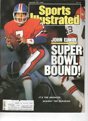 Jan 25 1988 Sports Illustrated Magazine John Elway Broncos