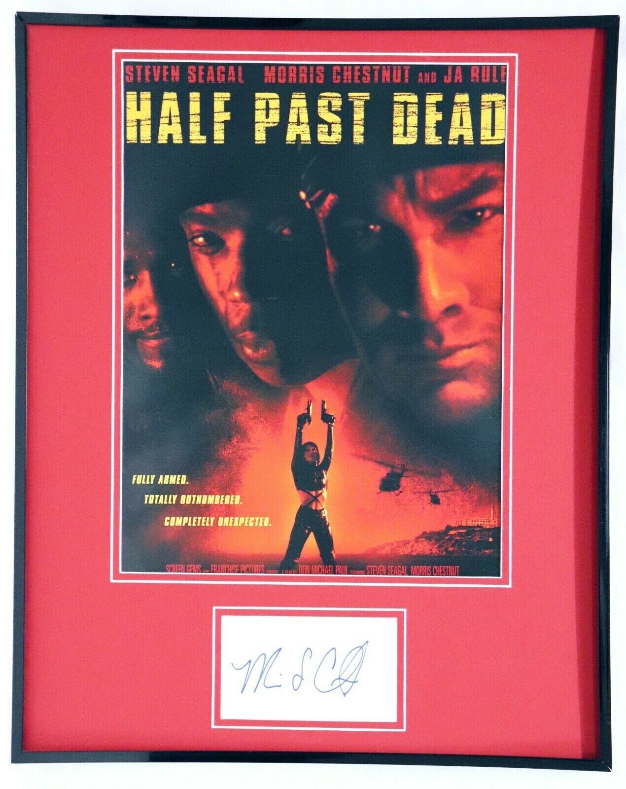 Morris Chestnut Signed Framed 16x20 Half Past Dead Poster Display 