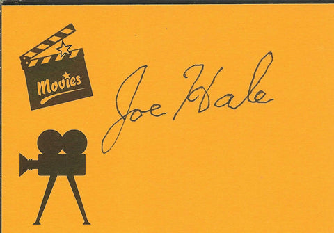 Joe Hale Signed Index Card Disney Winnie the Pooh The Rescuers Sleeping Beauty