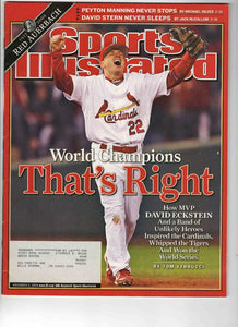 Nov 6 2006 Sports Illustrated Magazine David Eckstein Cardinals World Series