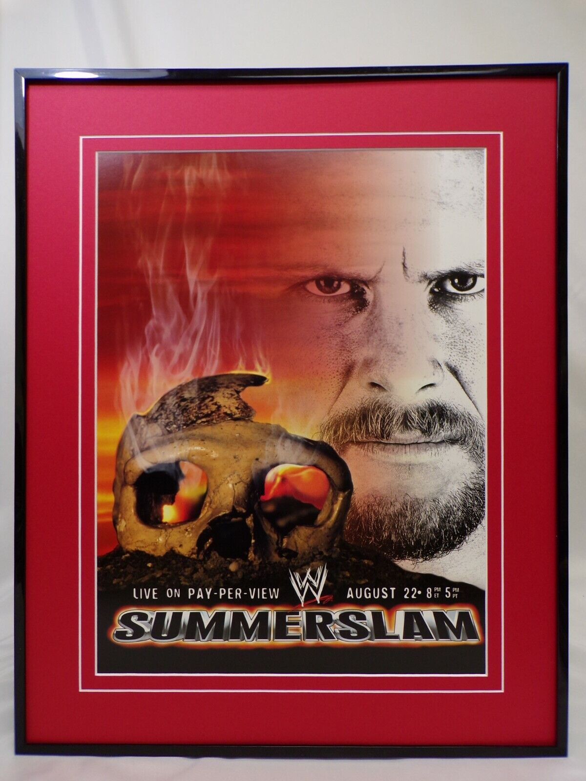 1999 WWE Summer Slam StoneCold Steve Austin 16x20 Framed Insight Poster Display 