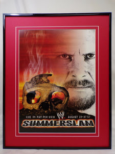 1999 WWE Summer Slam StoneCold Steve Austin 16x20 Framed Insight Poster Display 