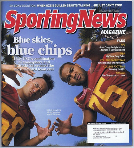 ORIGINAL Vintage Sporting News Magazine September 15 2008 Rey Maualuga USC