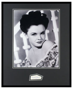 Gloria Jean Signed Framed 16x20 Photo Display JSA 