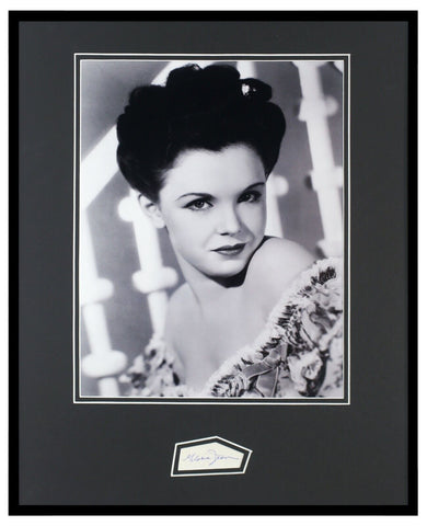 Gloria Jean Signed Framed 16x20 Photo Display JSA 