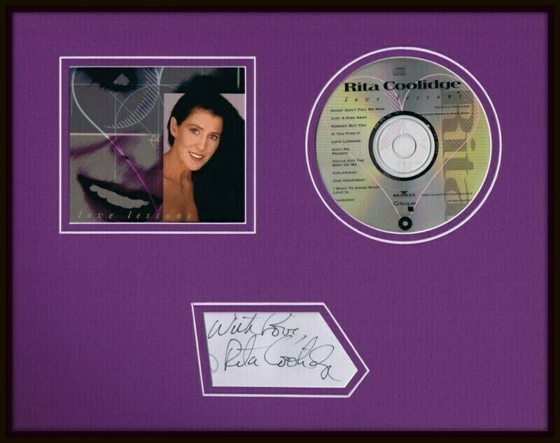 Rita Coolidge Signed Framed 11x14 Love Lessons CD & Photo Display